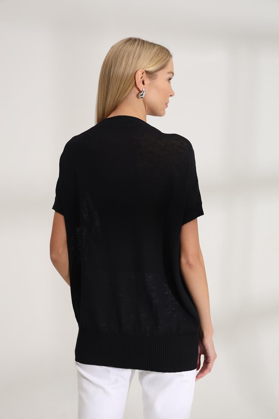 Пуловер Annette Gortz чёрный с планкой