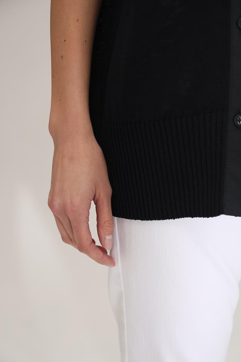 Пуловер Annette Gortz чёрный с планкой