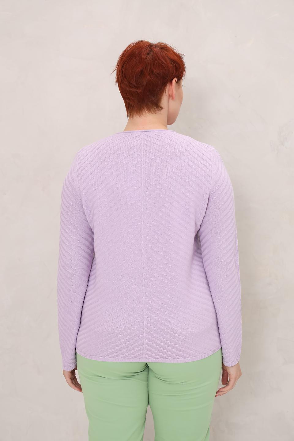 Пуловер Olsen с узором лавандовый