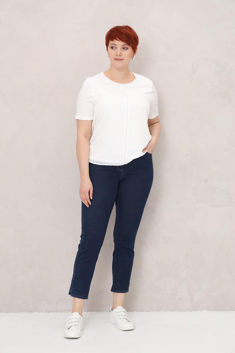 Брюки Relaxed by Toni узкие, темно-синие