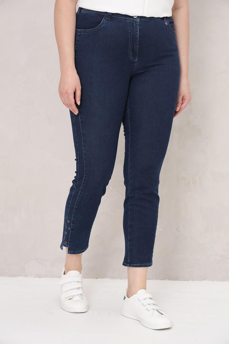 Брюки Relaxed by Toni узкие, темно-синие