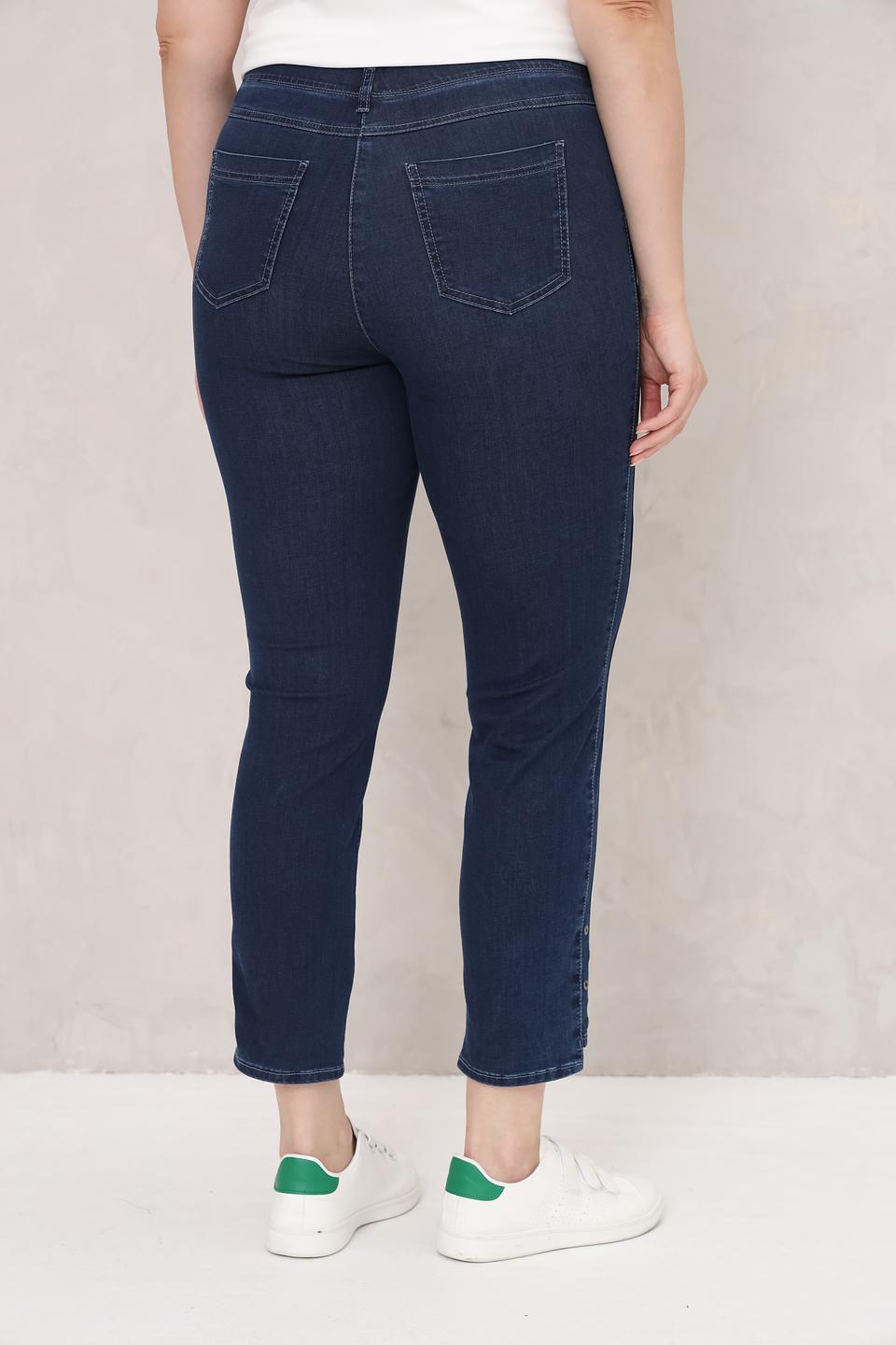 Брюки Relaxed by Toni узкие, темно-синие