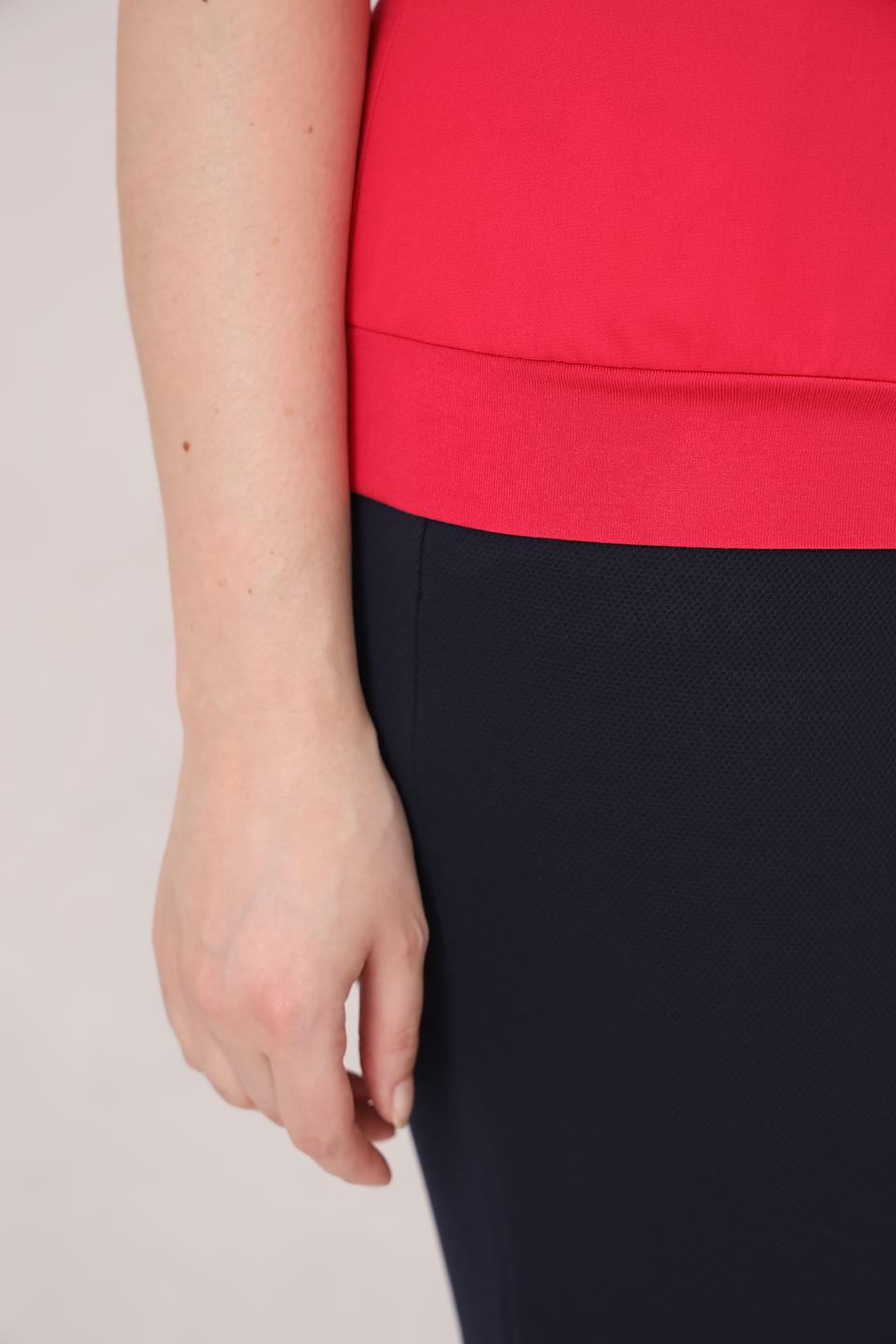 Блуза Frank Walder малиновая с драпировкой