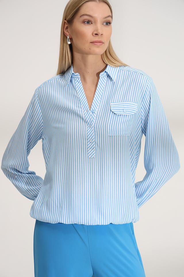 Блуза Bianca в полоску голубую