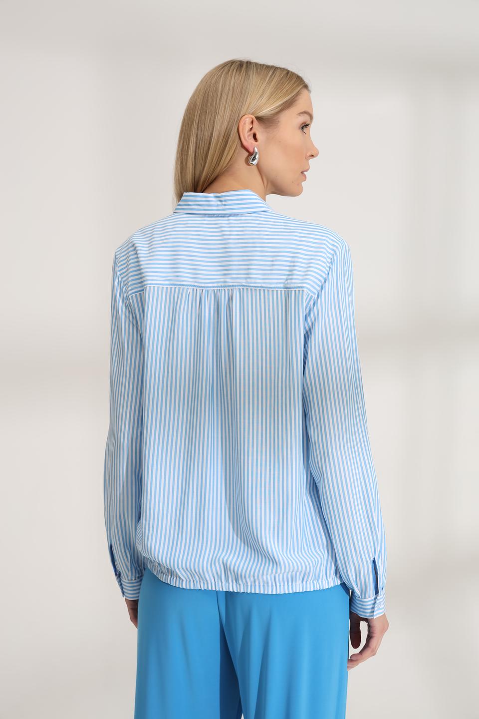 Блуза Bianca в полоску голубую