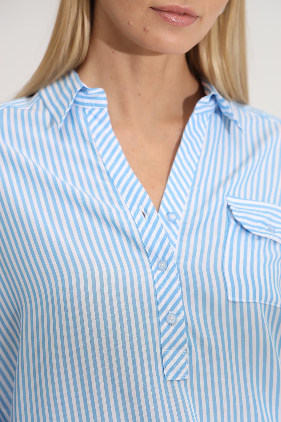 Блуза Bianca в полоску голубую