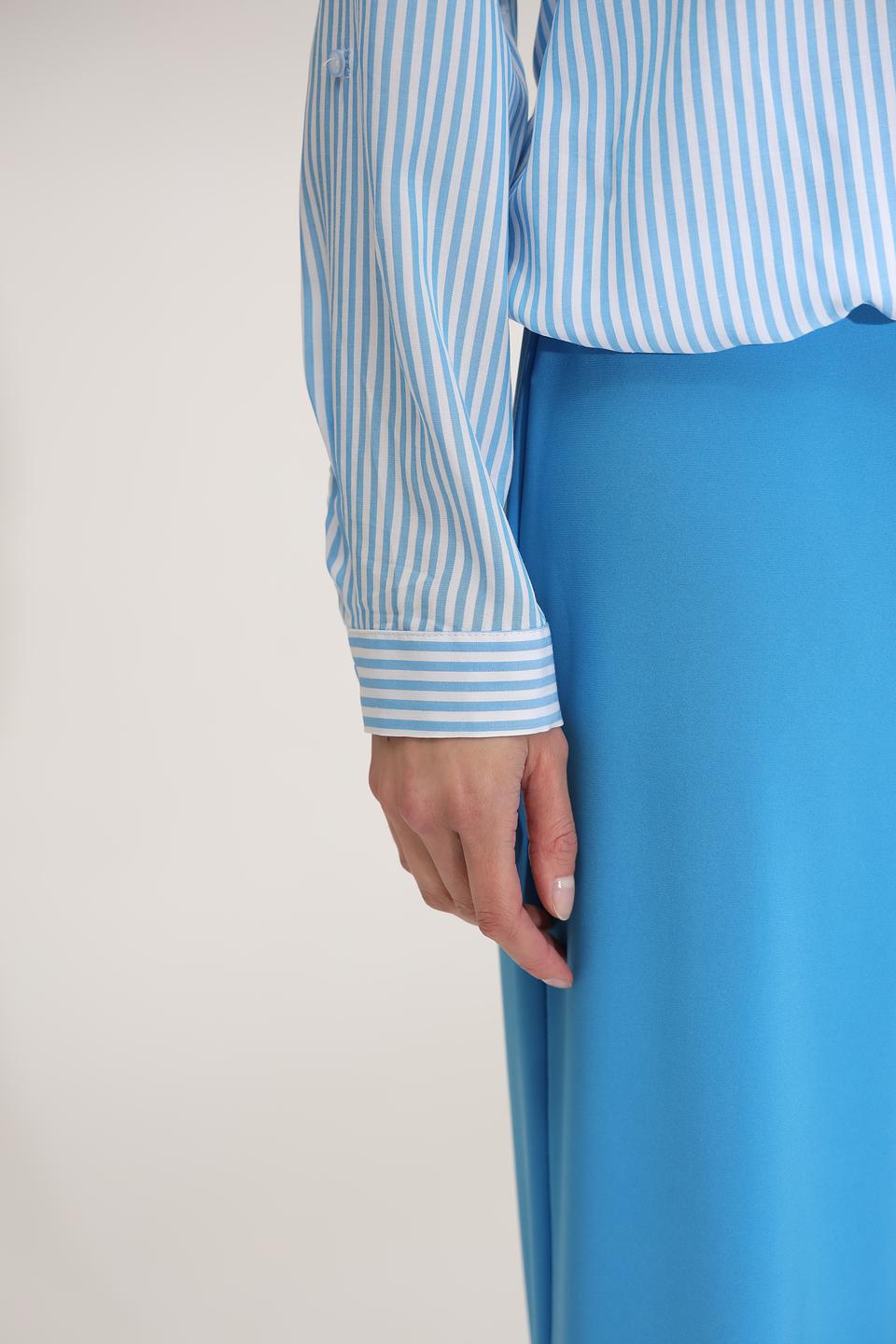 Блуза Bianca в полоску голубую