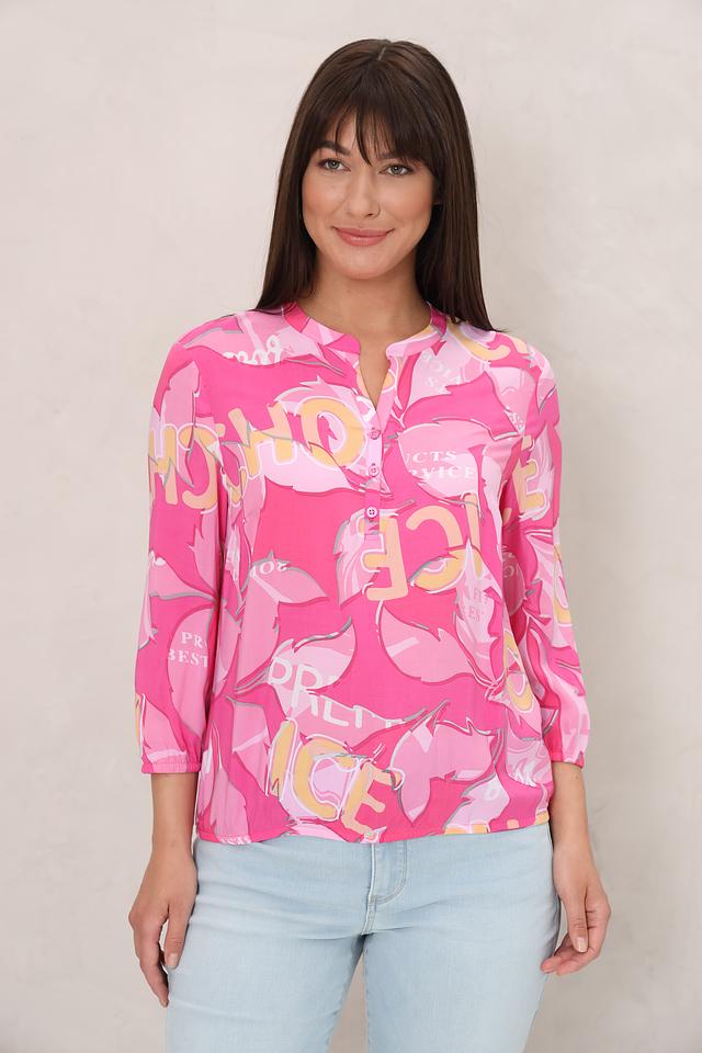 Блуза Rabe collection с принтом фуксия
