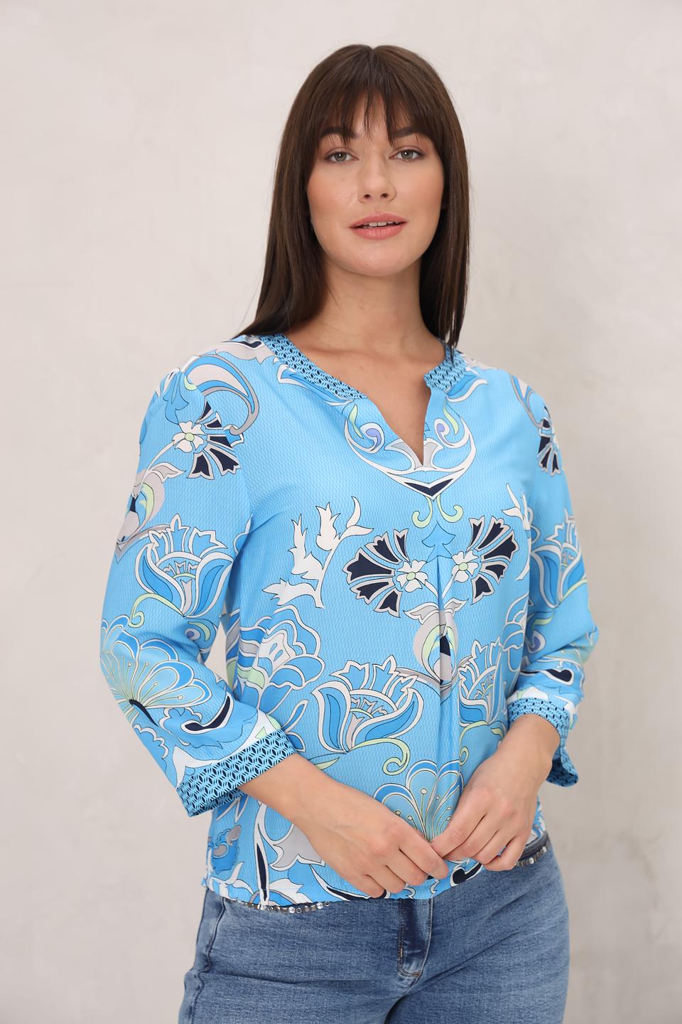 Блуза Bianca с цветочным принтом