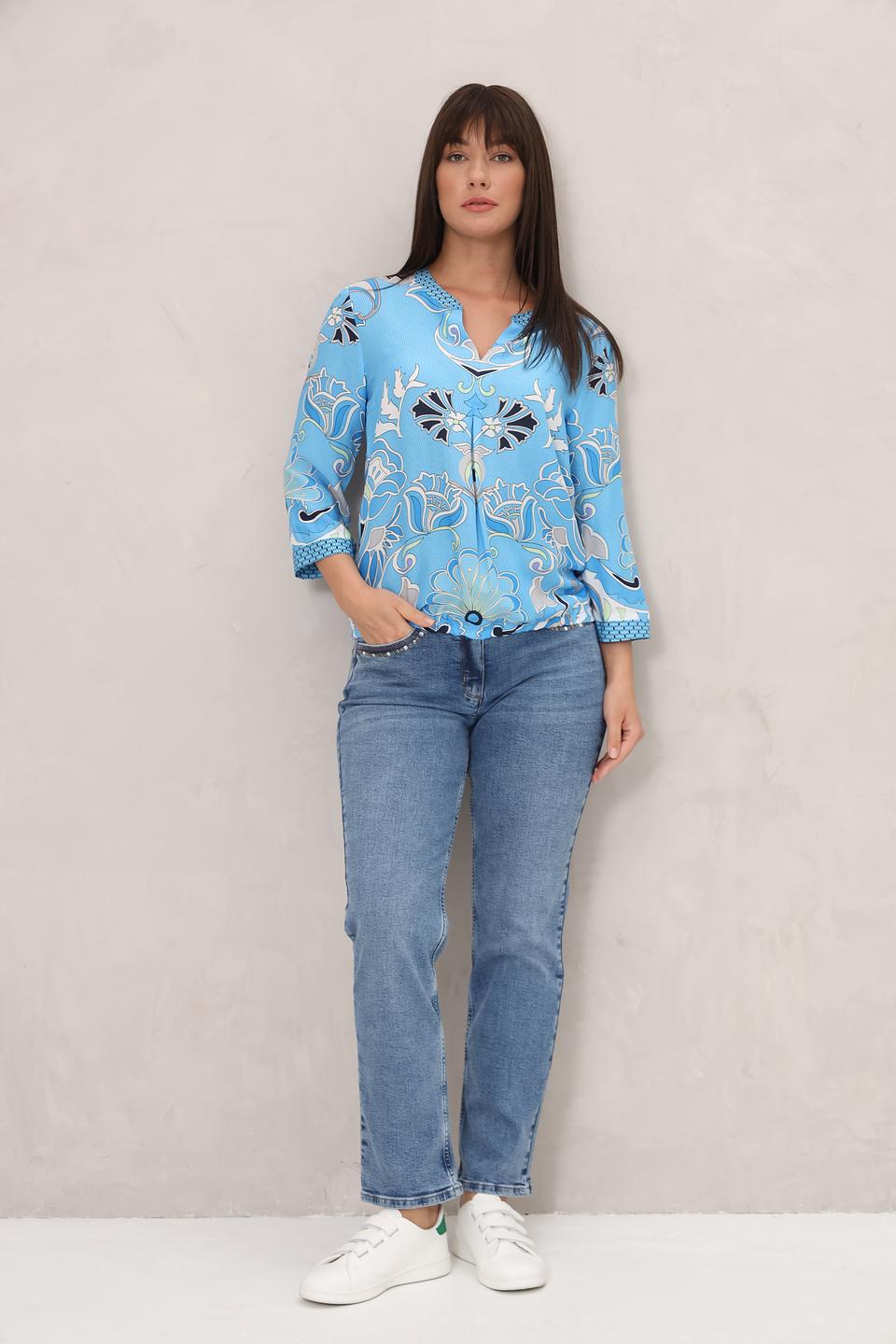 Блуза Bianca с цветочным принтом