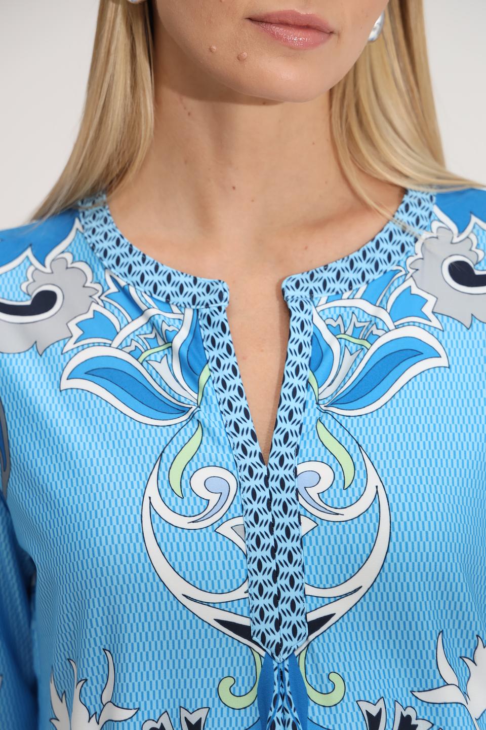 Платье Bianca с принтом голубой