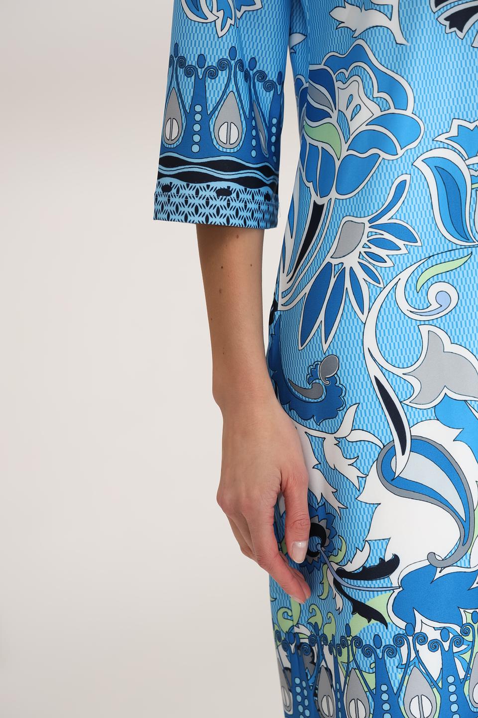 Платье Bianca с принтом голубой