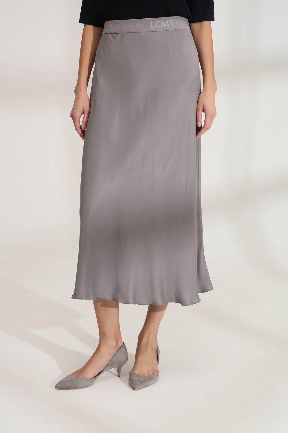 Юбка Lecomte атласная серая