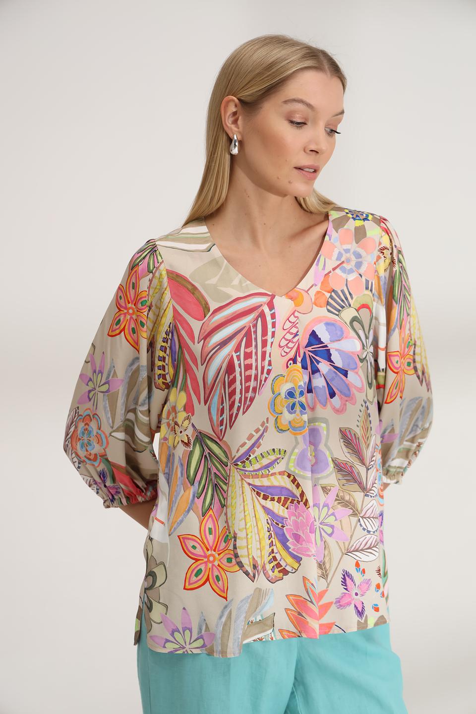 Блуза Bianca с цветочным принтом