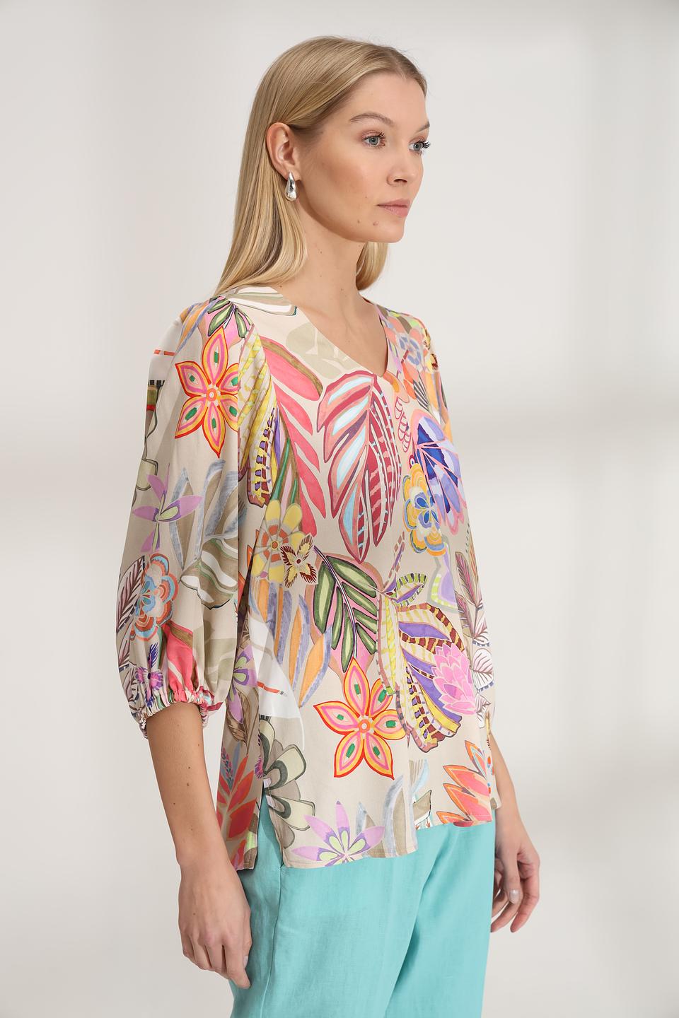 Блуза Bianca с цветочным принтом