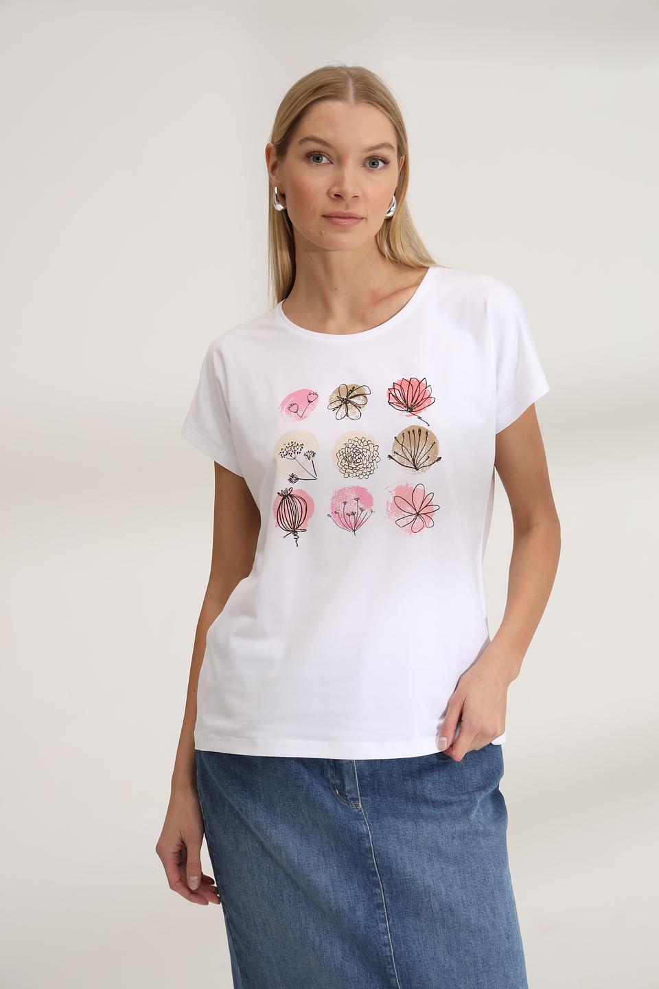Футболка Bianca с цветочным принтом
