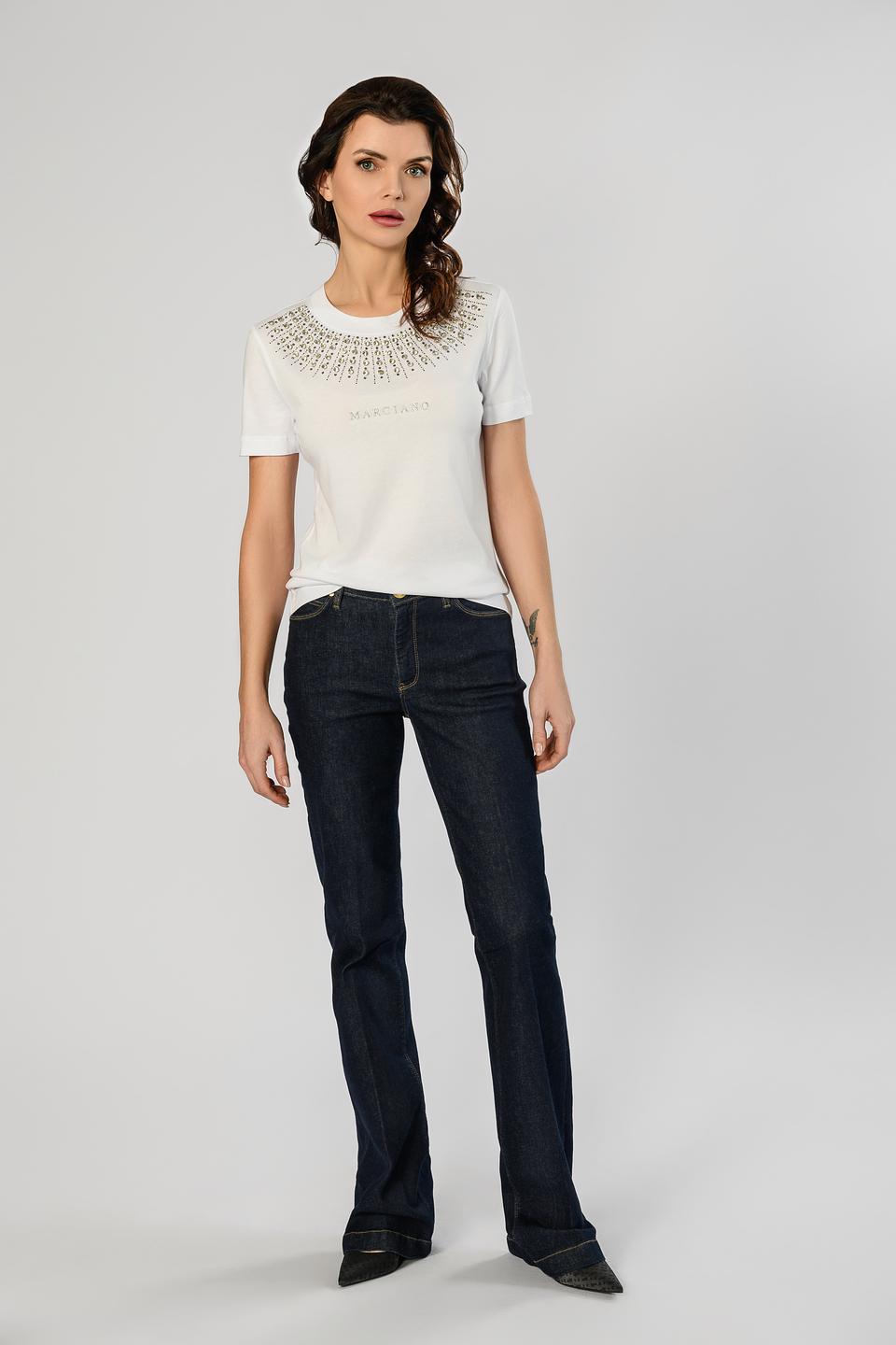 Футболка Marciano с кристаллами белый