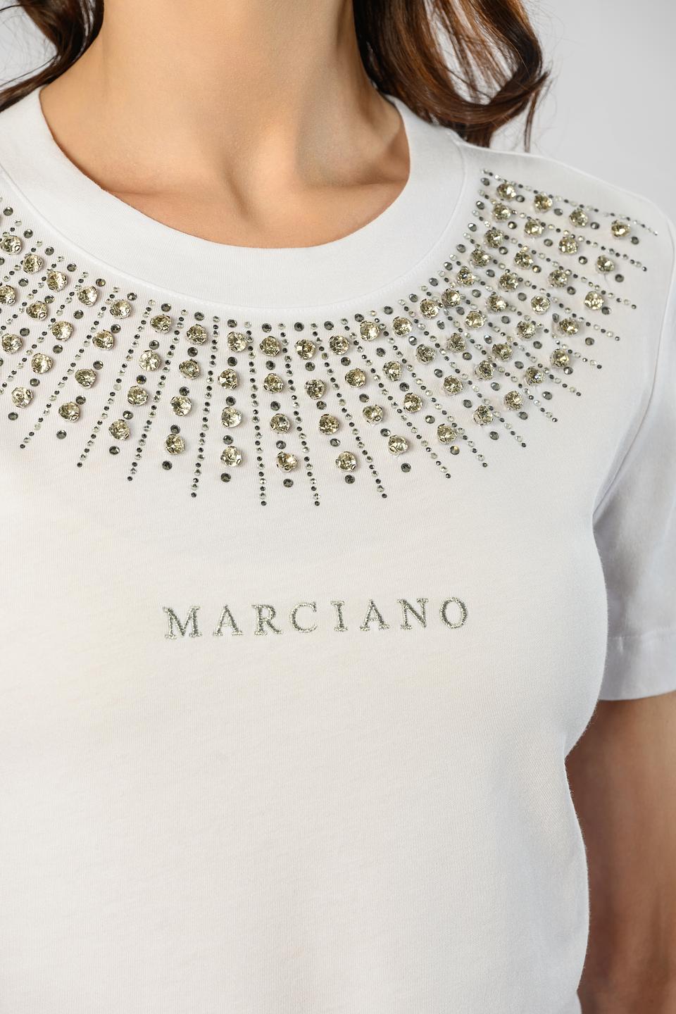 Футболка Marciano с кристаллами белый