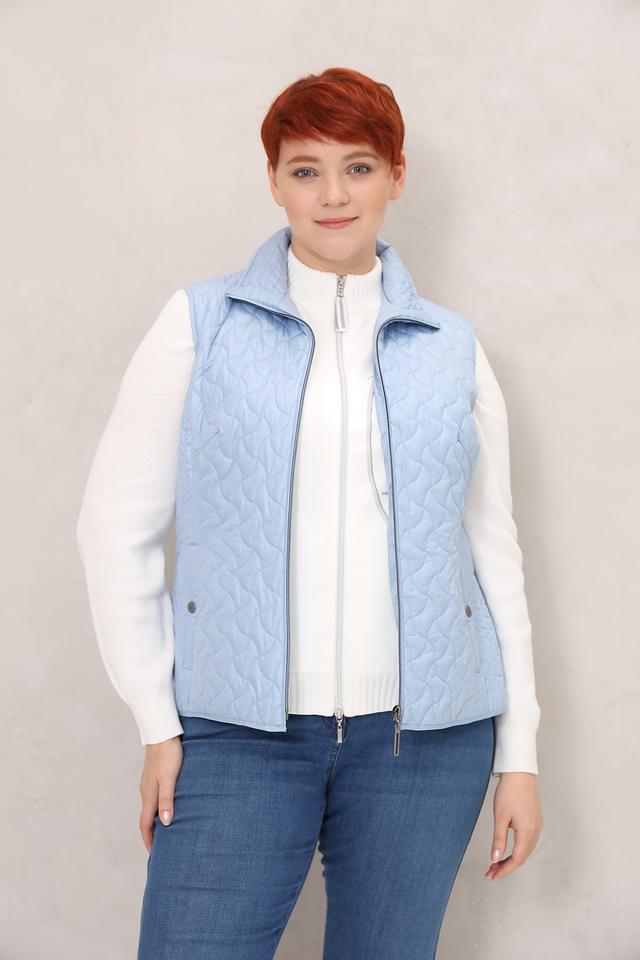 Жилет Lebek стеганый голубой
