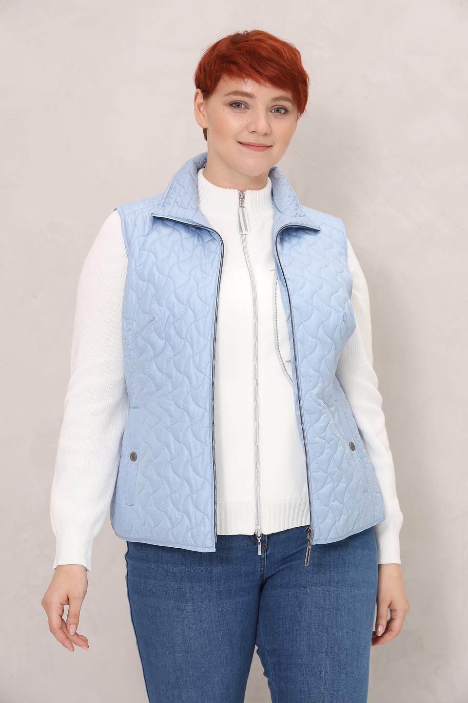 Жилет Lebek стеганый голубой