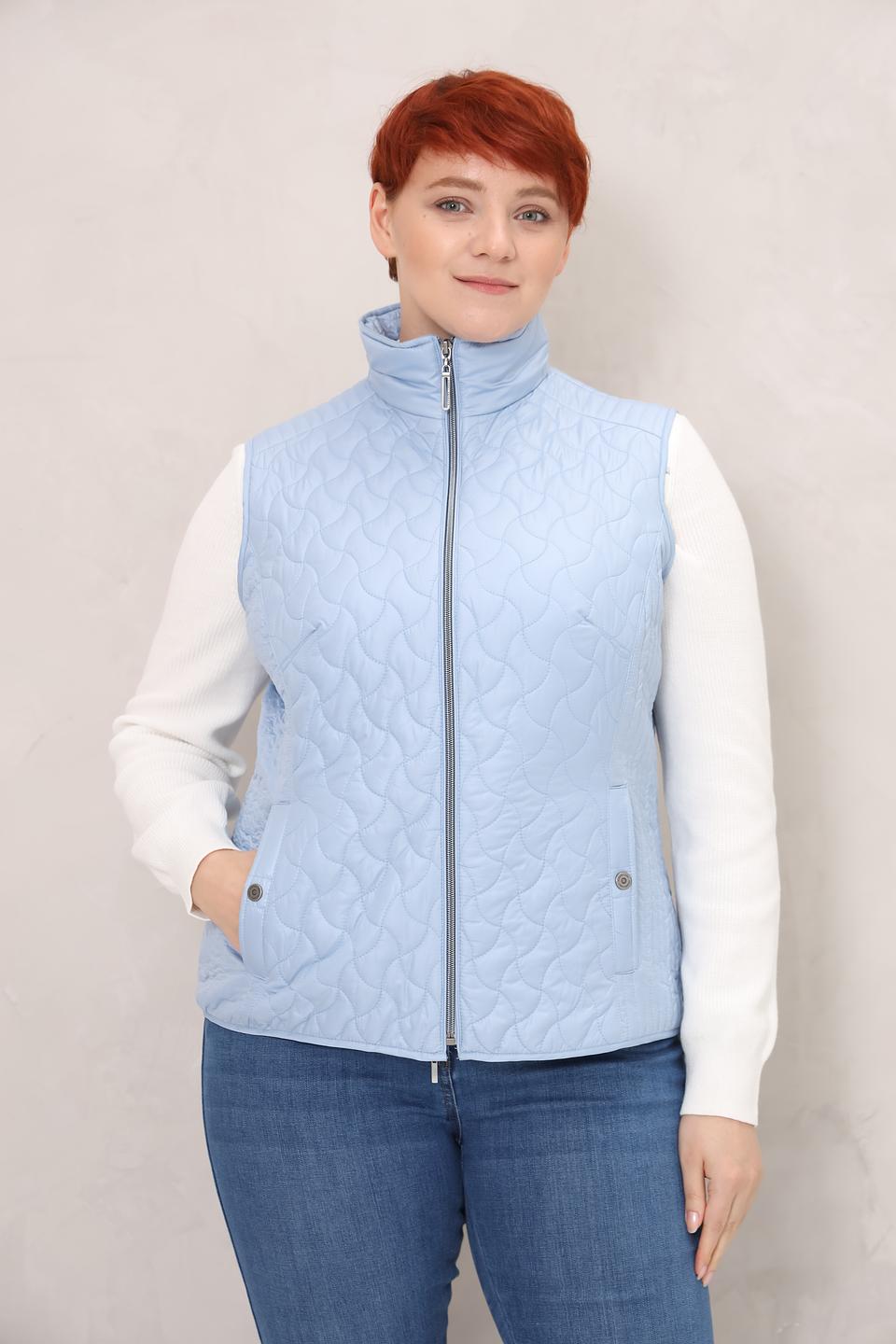 Жилет Lebek стеганый голубой