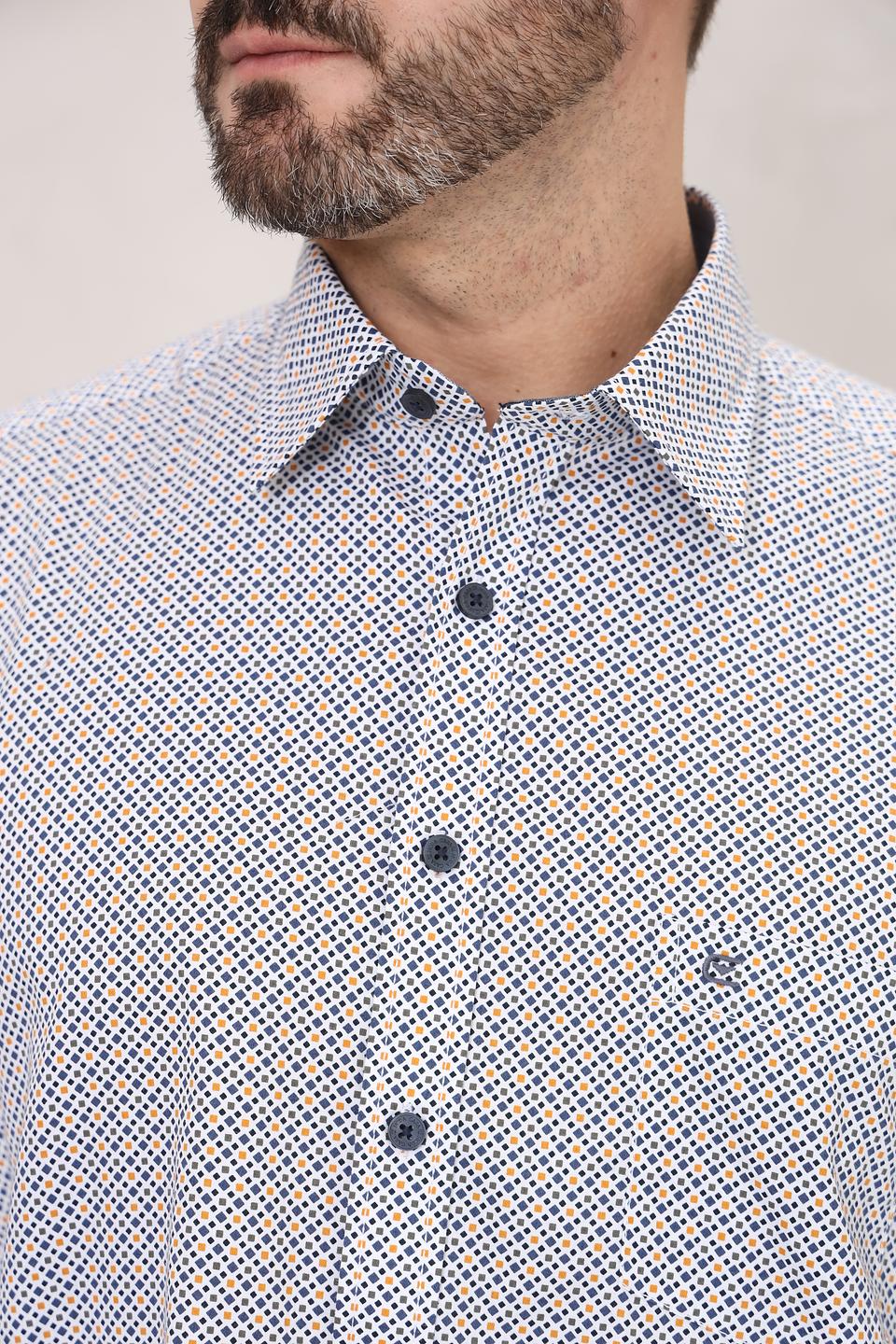 Рубашка Casa Moda с принтом голубой