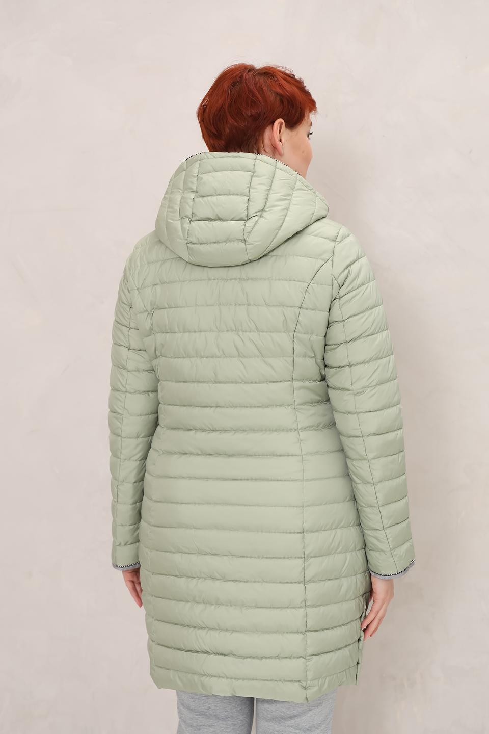 Пальто District стеганое оливковое