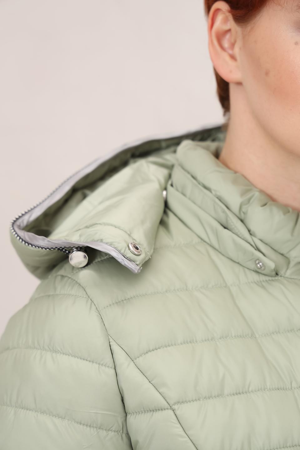 Пальто District стеганое оливковое