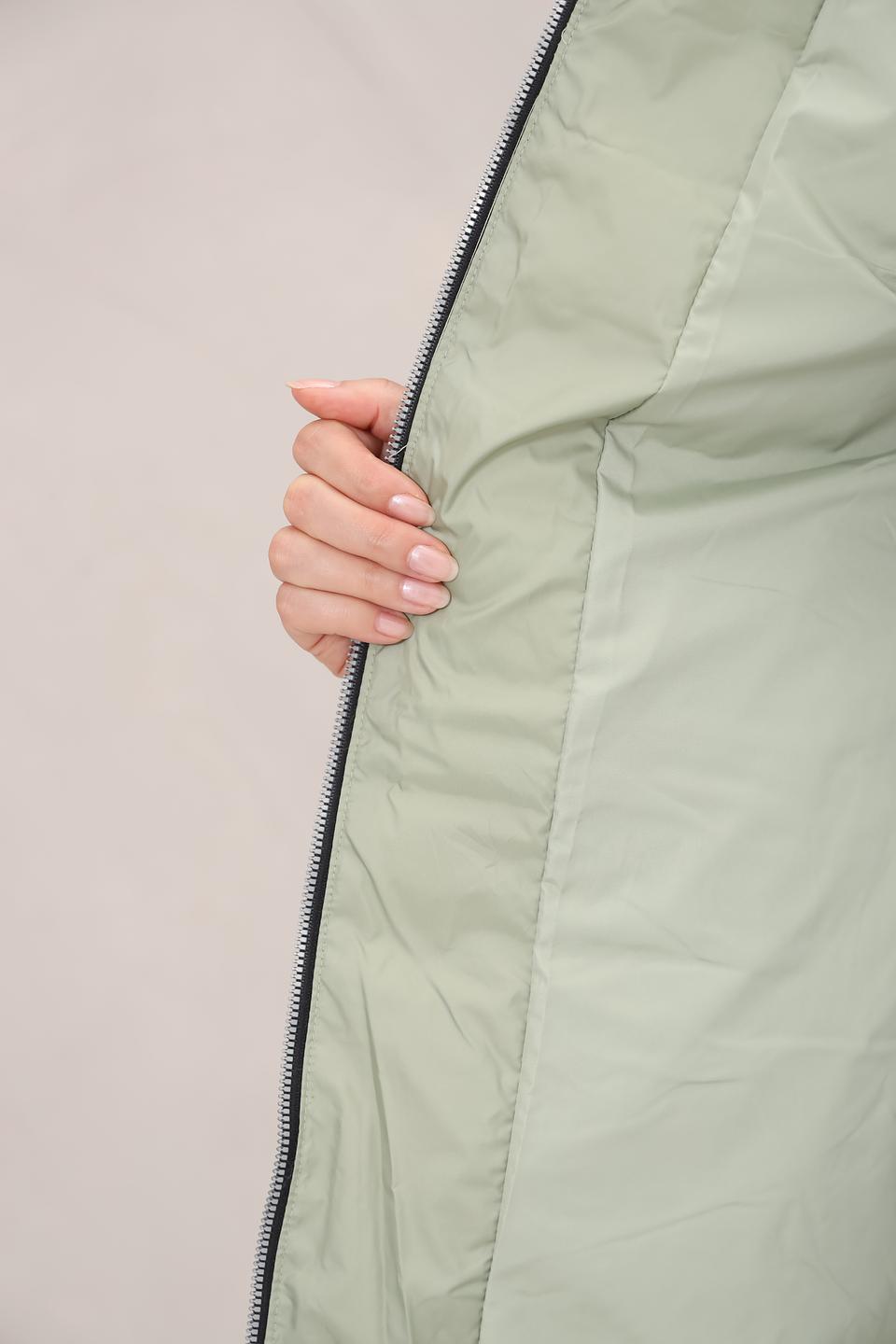 Пальто District стеганое оливковое