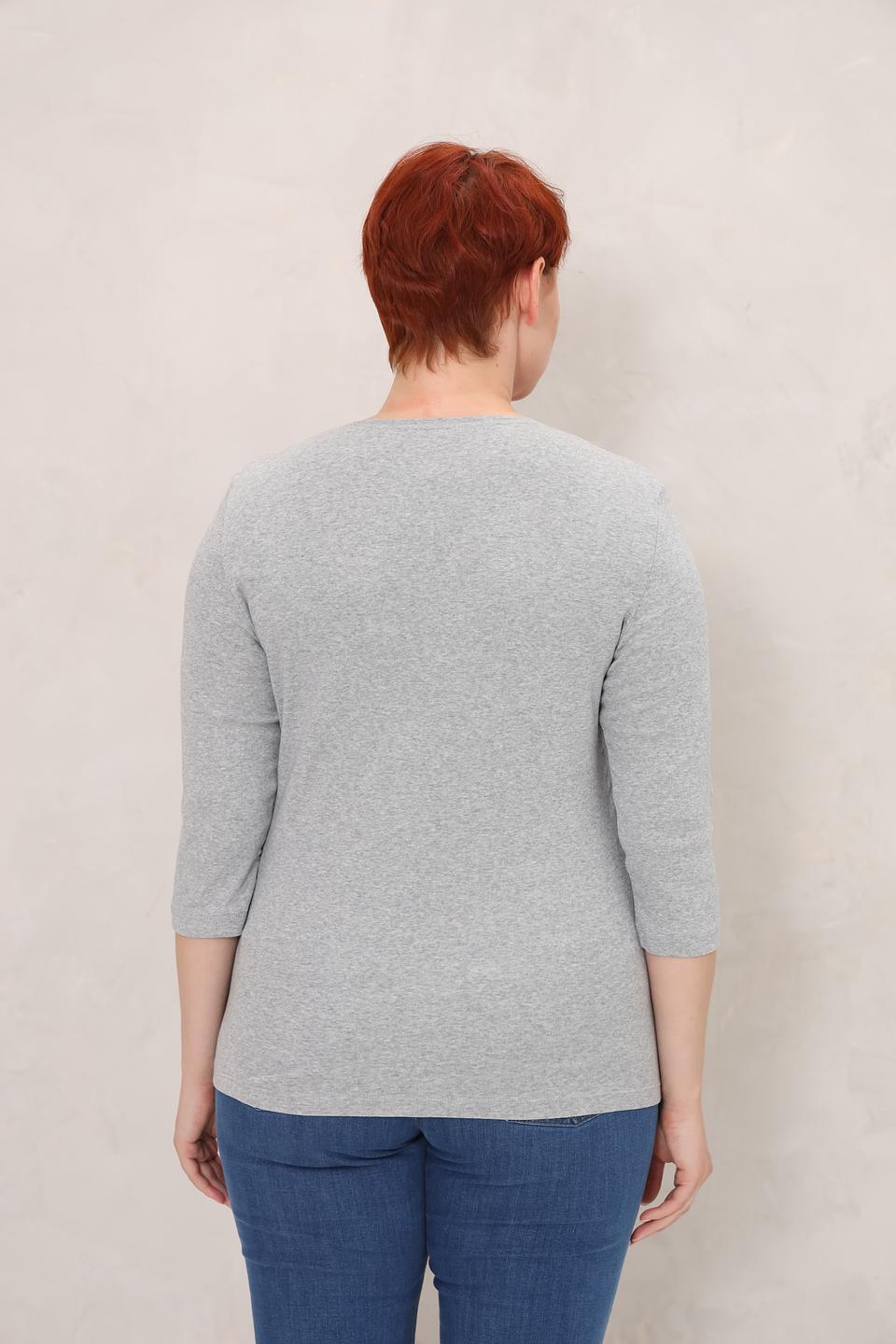 Футболка Olsen с пайетками серая