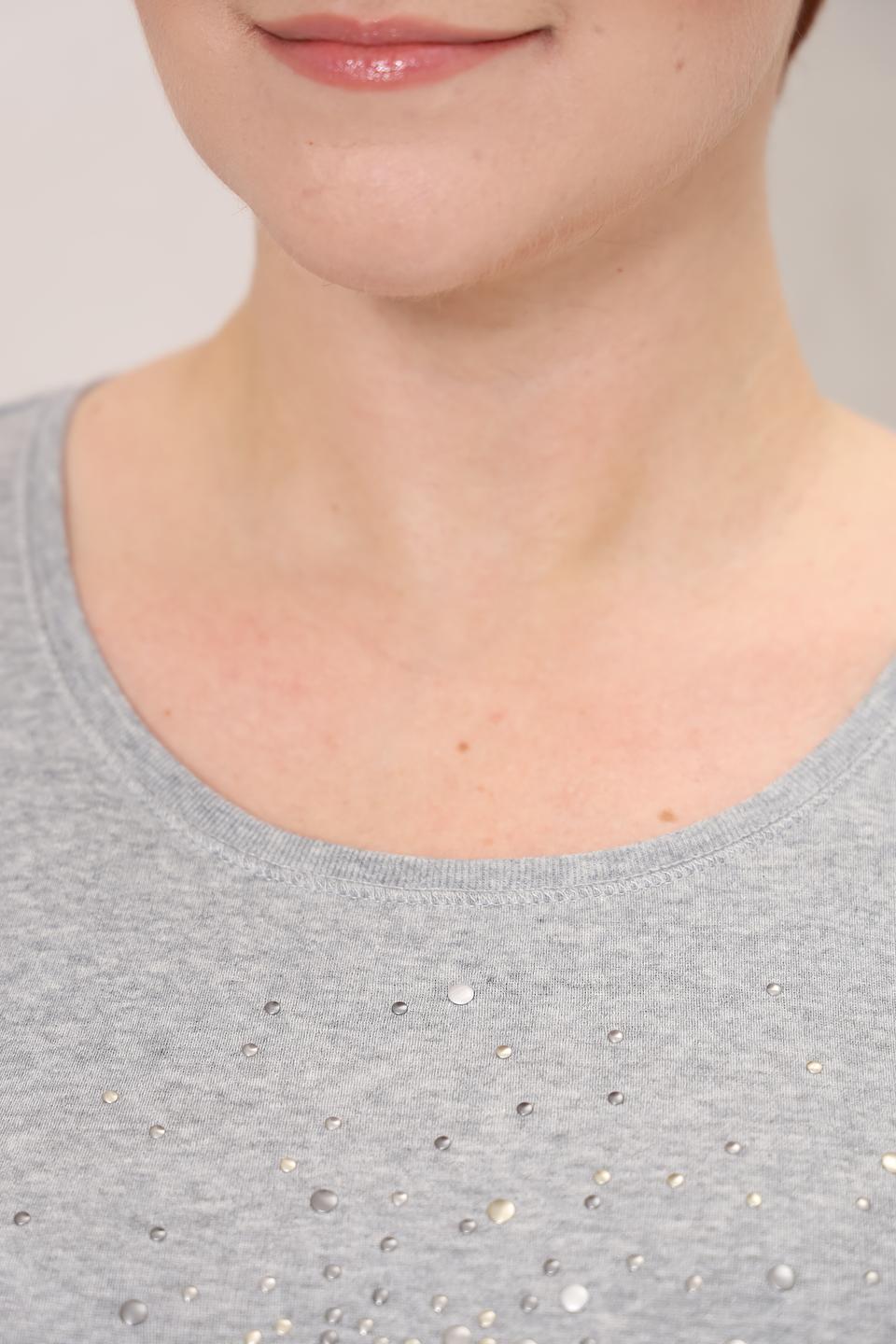 Футболка Olsen с пайетками серая