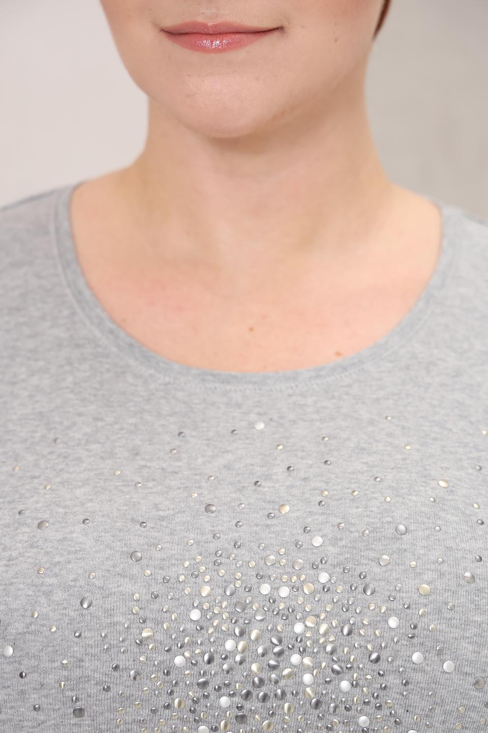 Футболка Olsen с пайетками серая