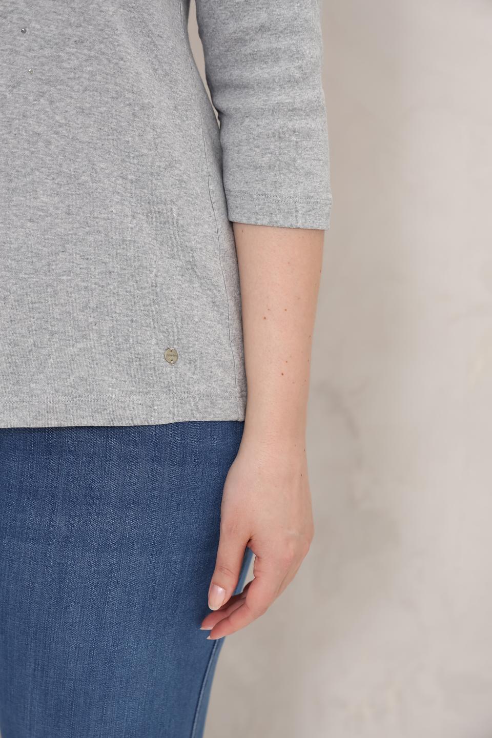 Футболка Olsen с пайетками серая