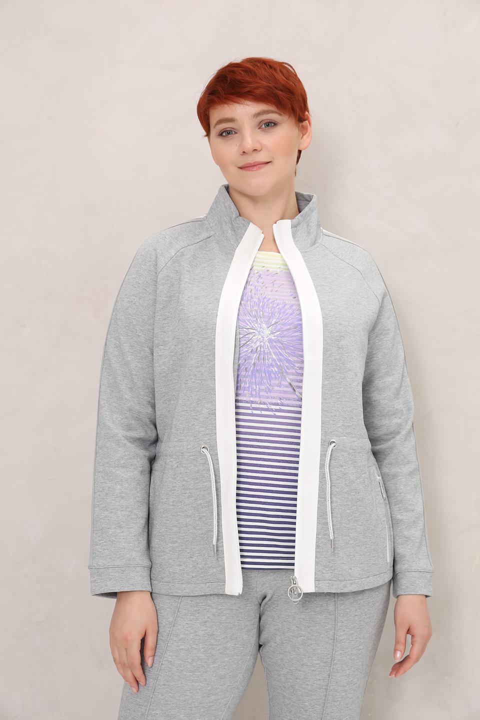 Жакет Olsen серый с белым