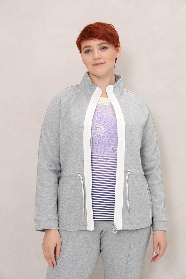 Жакет Olsen серый с белым