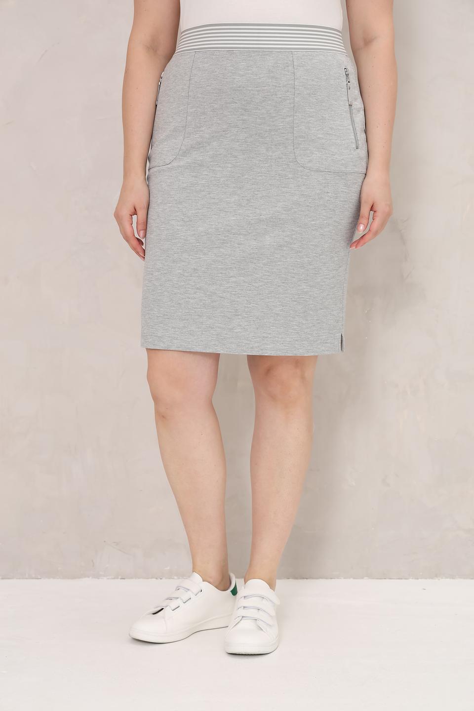 Юбка Olsen приталенная серая