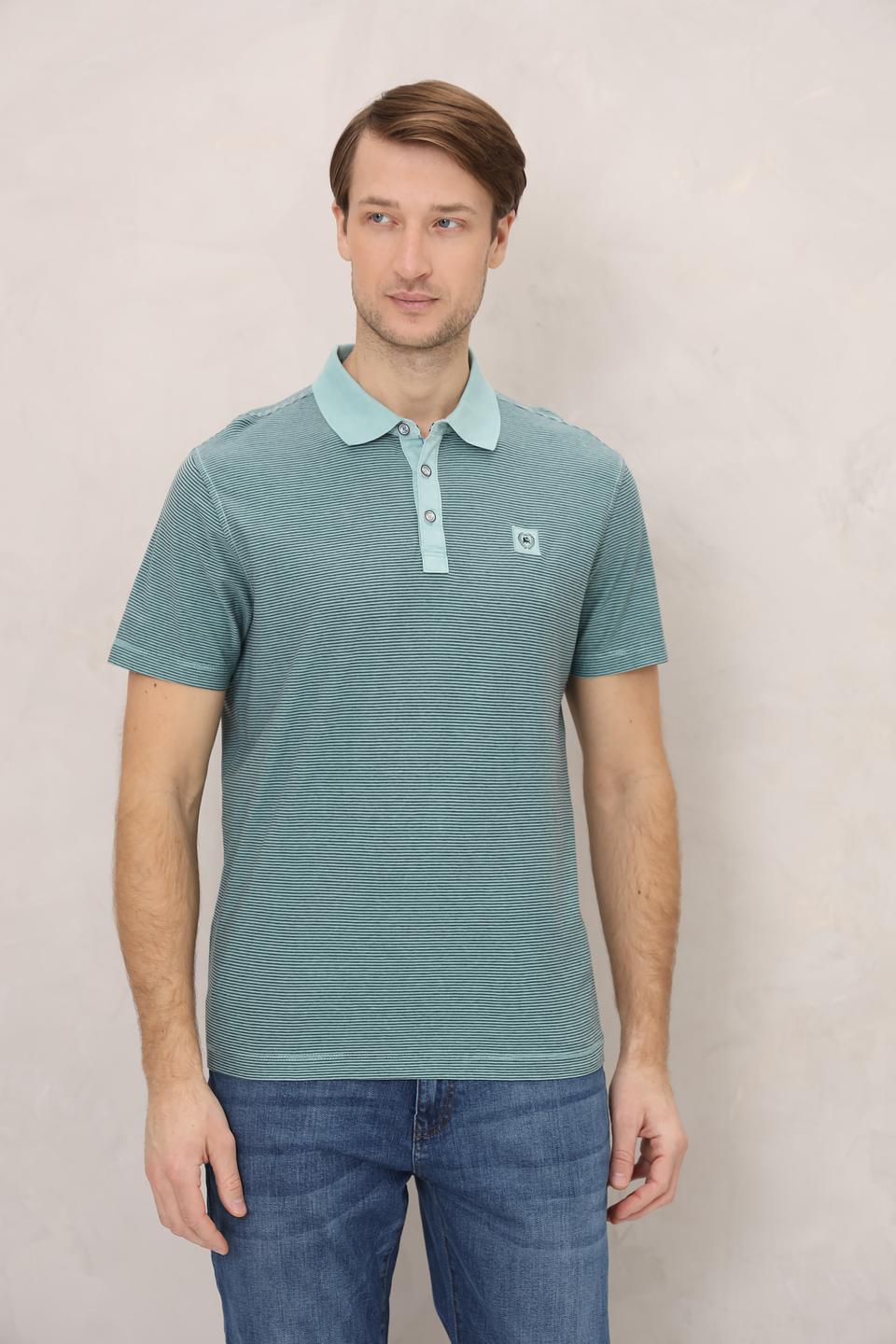 Поло Lerros в полоску мятный