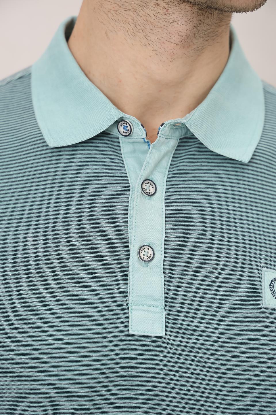 Поло Lerros в полоску мятный