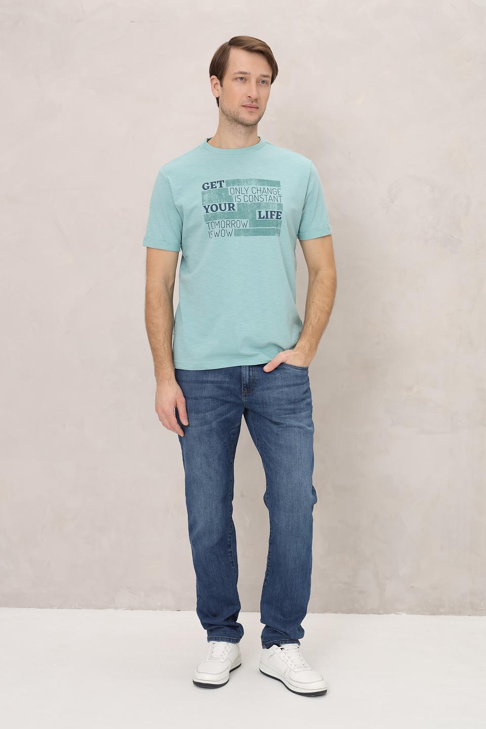 Футболка Lerros с принтом бирюзовый