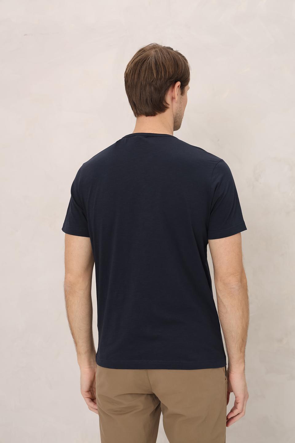 Футболка Lerros с планкой темно-синяя