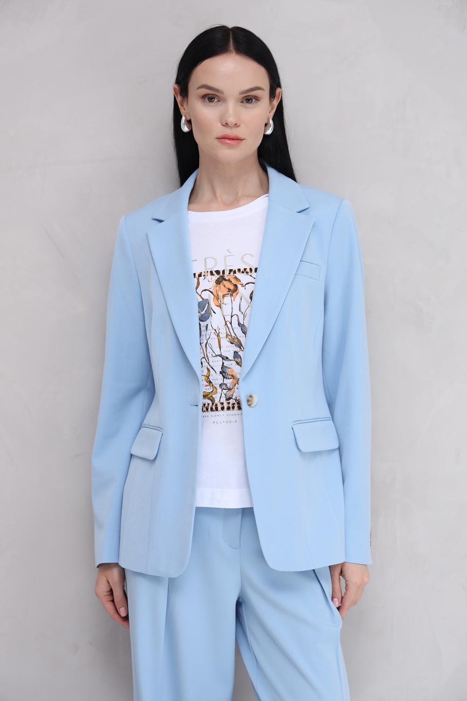 Жакет Tom Tailor голубой приталенный