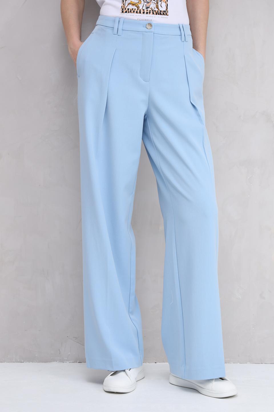 Брюки палаццо Tom Tailor голубые