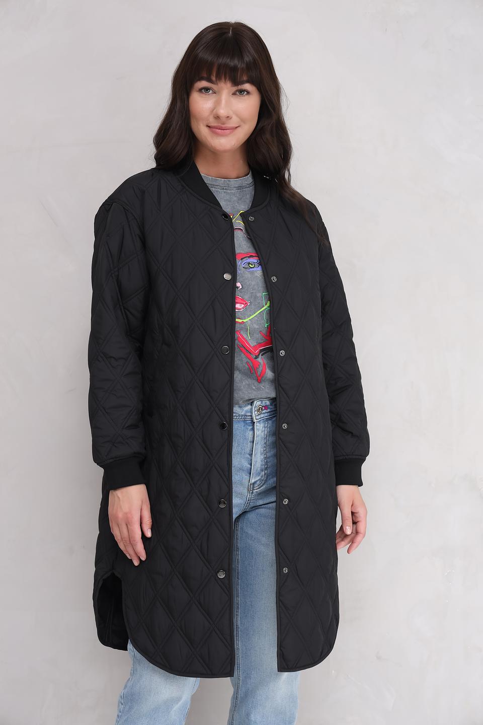 Пальто Electra style стеганое чёрное