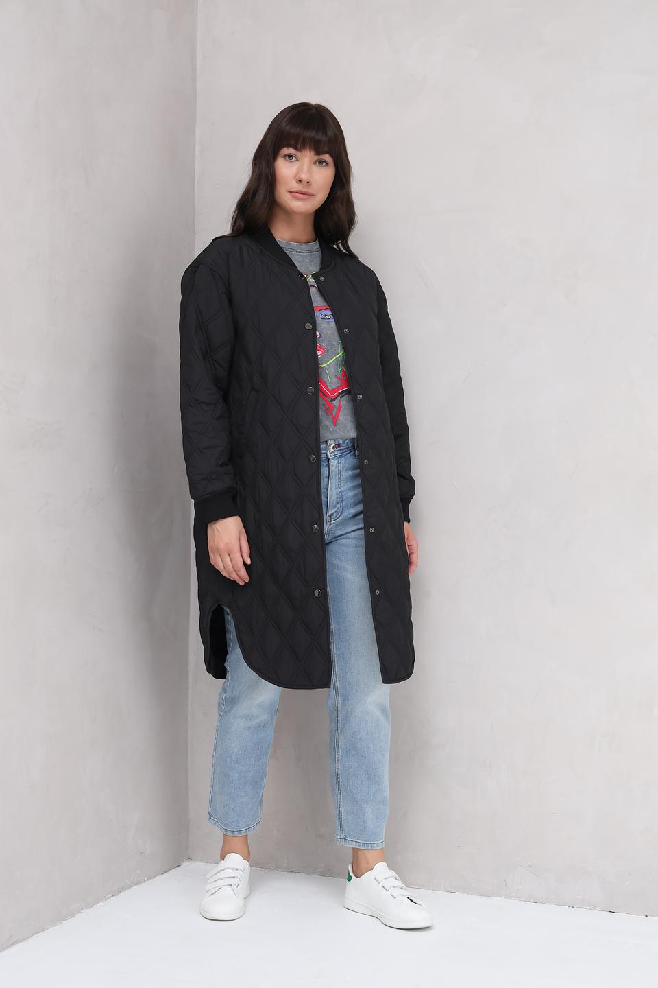 Пальто Electra style стеганое чёрное