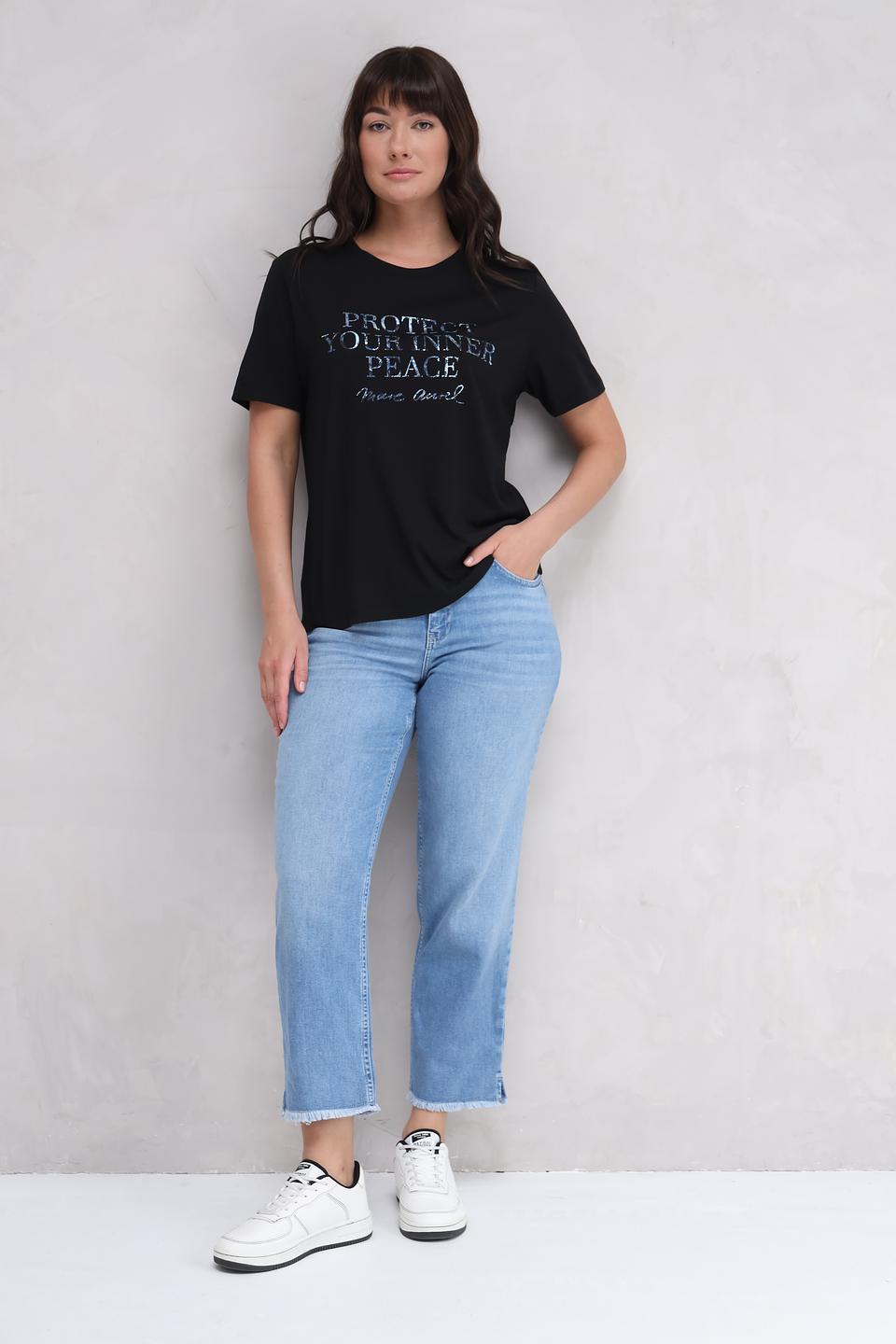 Футболка Marc Aurel с принтом чёрная