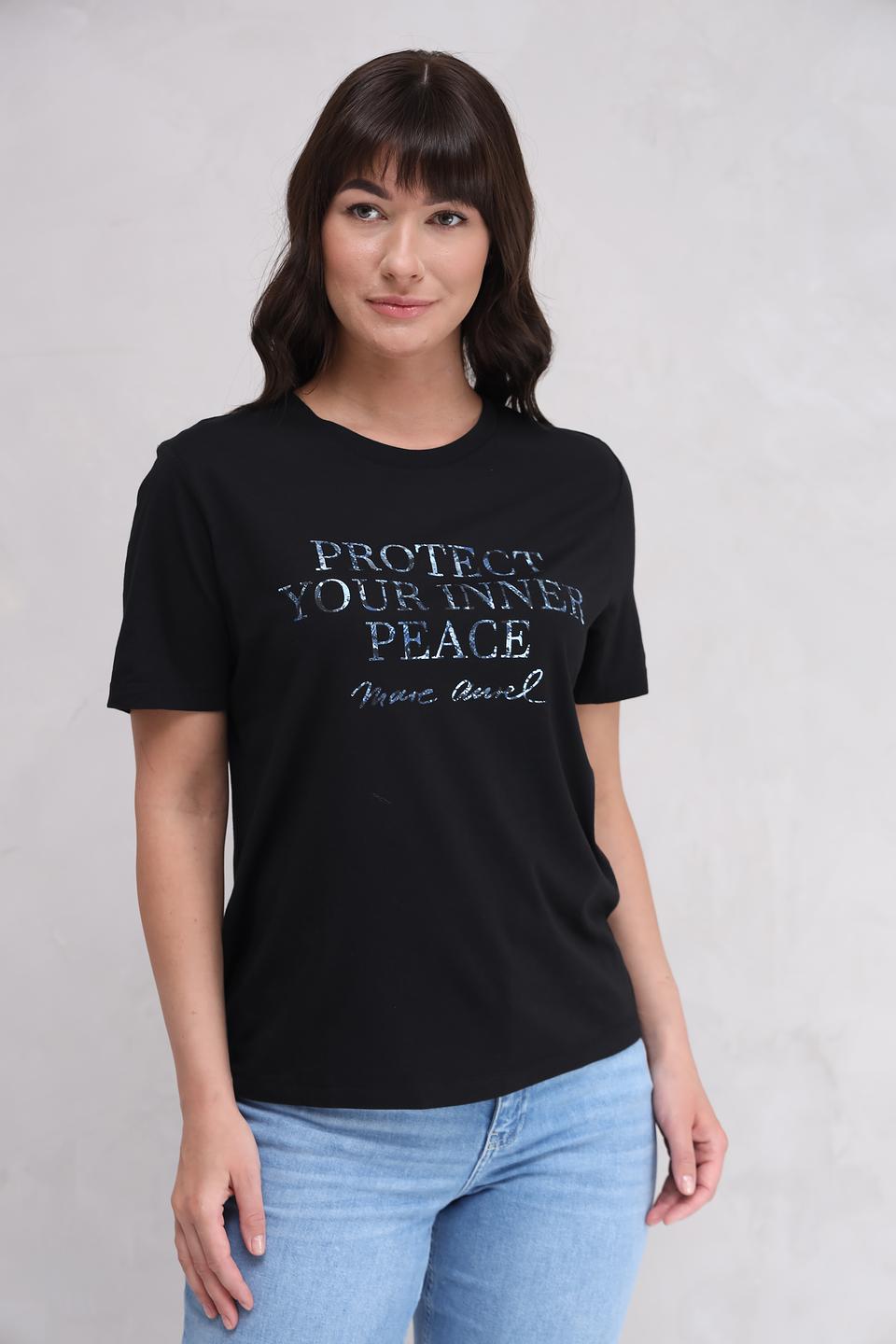 Футболка Marc Aurel с принтом чёрная