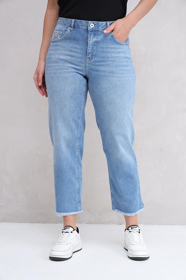 Джинсы Marc Aurel с необработанным краем голубые