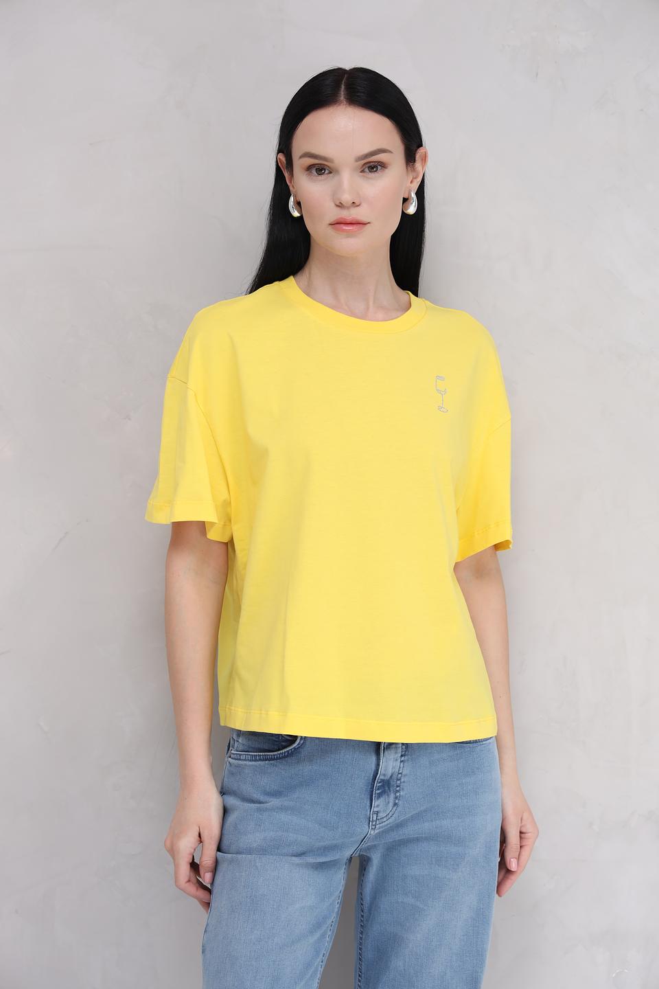 Футболка Rich and Royal жёлтая с принтом