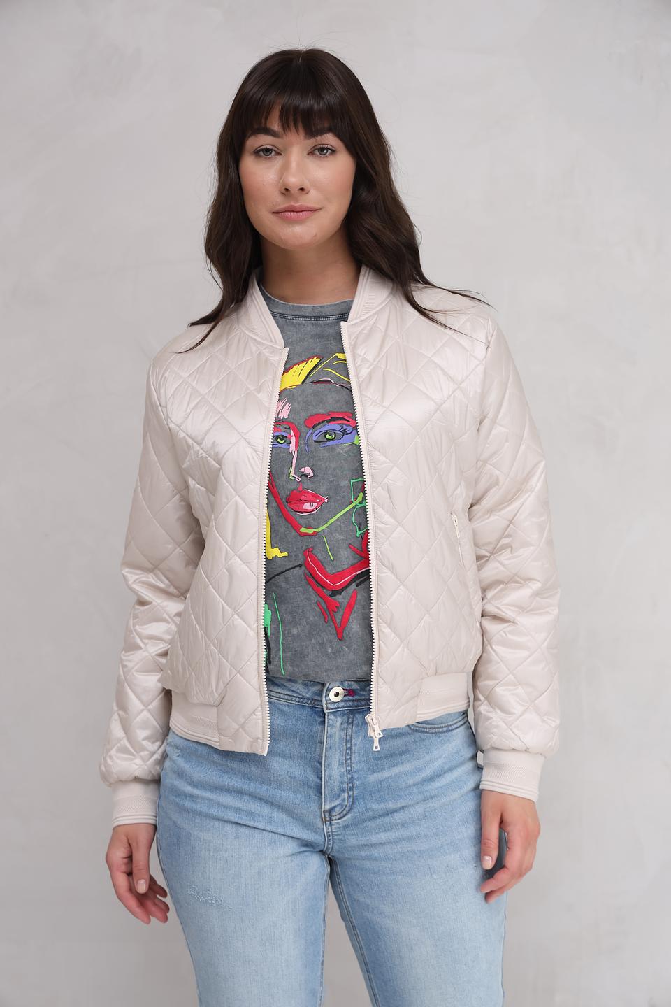 Куртка Marc Aurel стеганая бежевая