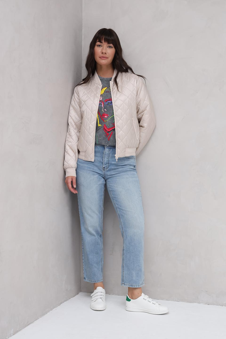 Куртка Marc Aurel стеганая бежевая